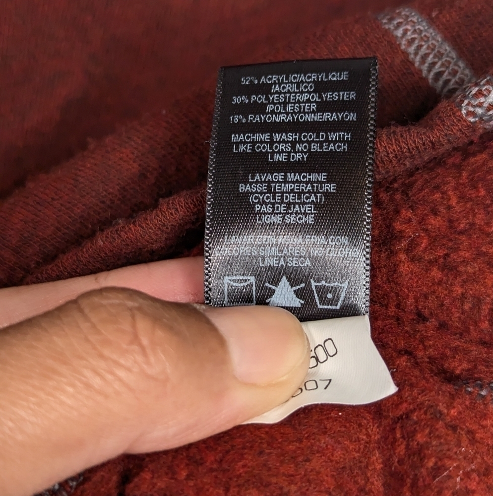 Kuhl Boys Revel Quarter Zip‎ Pull Over Fleece Sweater Brick Steel Medium 10 12 - Picture 5 of 6